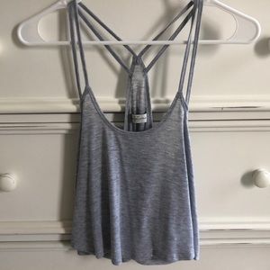 Gray Double Strap Tank Top